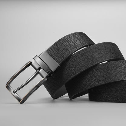 Advanced PU Leather Rotating Buckle Trendy Belt For Men