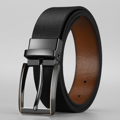 Advanced PU Leather Rotating Buckle Trendy Belt For Men