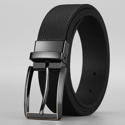 Advanced PU Leather Rotating Buckle Trendy Belt For Men