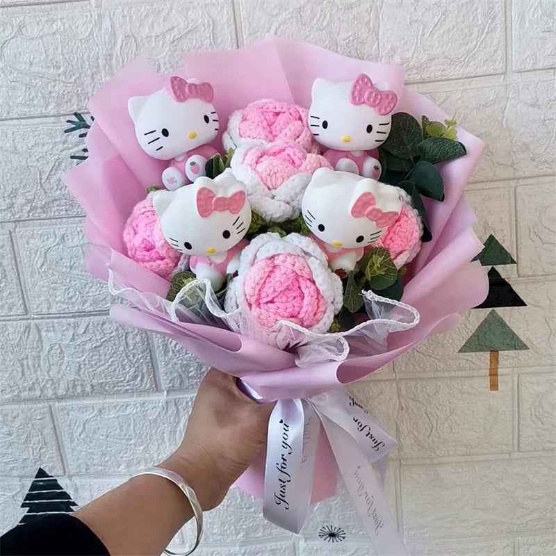 Hello Kitty Cartoon Plush Rose Soap Flowers - StarLuxeTrend