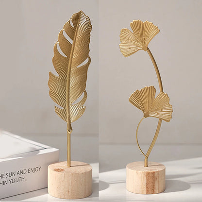 Luxury Gold Leaf Sculpture Decor