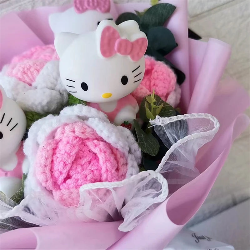 Hello Kitty Cartoon Plush Rose Soap Flowers - StarLuxeTrend