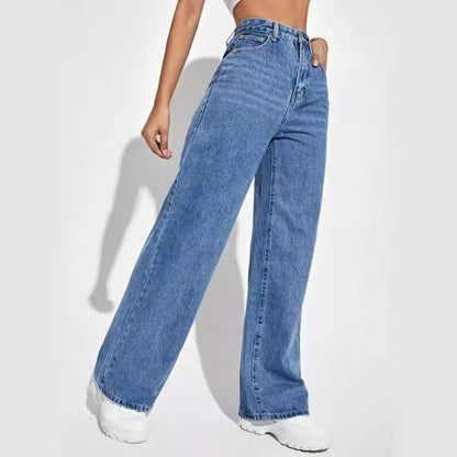 Loose Denim High Waist Wide Leg Pants