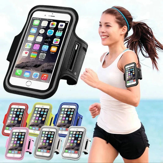 Universal Sports Armband Phone Holder for iPhone 15 14 13 Pro Max, Samsung, Huawei – Gym Running Arm Band Case with Secure Strap & Touchscreen Access