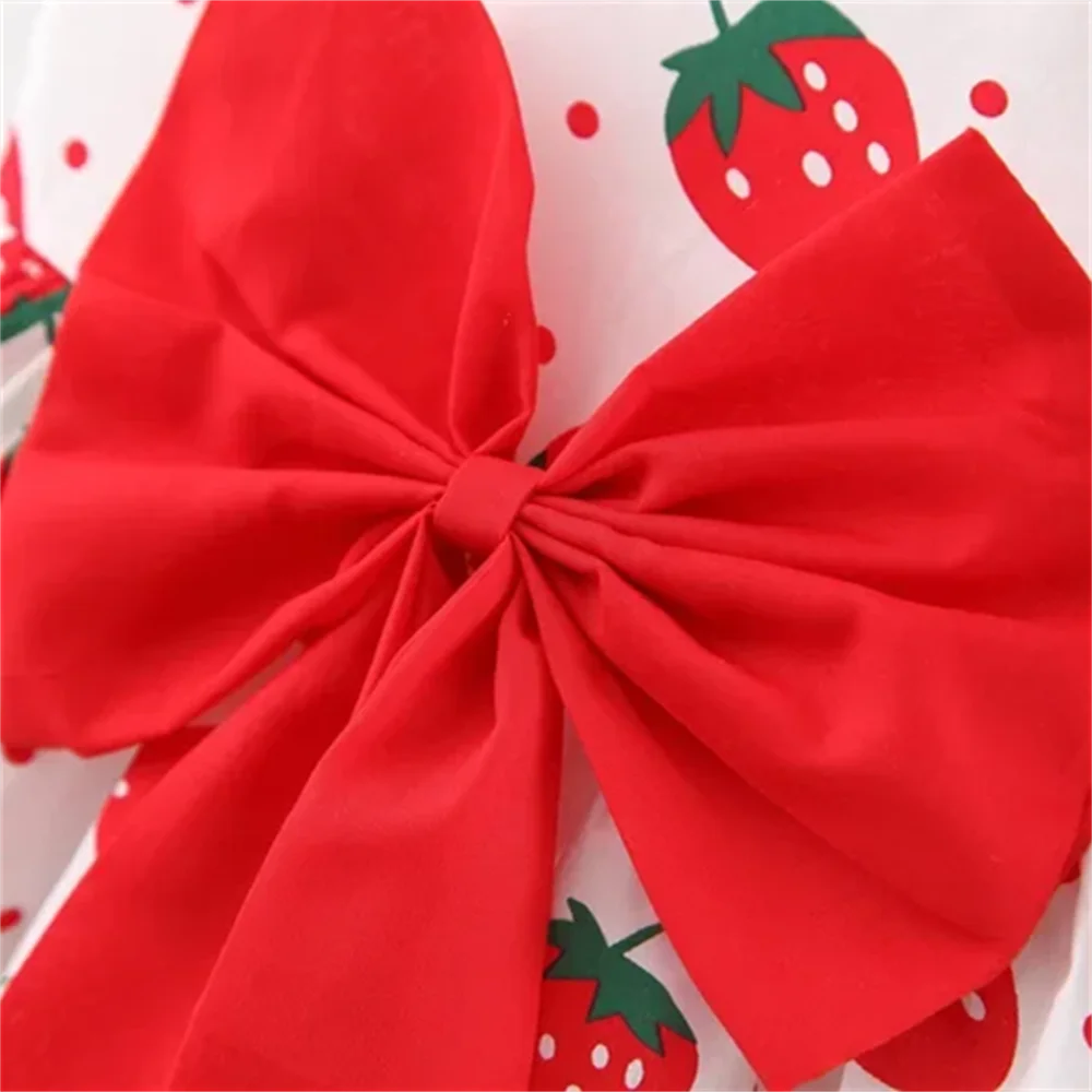 Sweet Summer Baby Girl Strawberry Dress with Matching Hat – Sleeveless Vacation Outfit for 1–2 Years