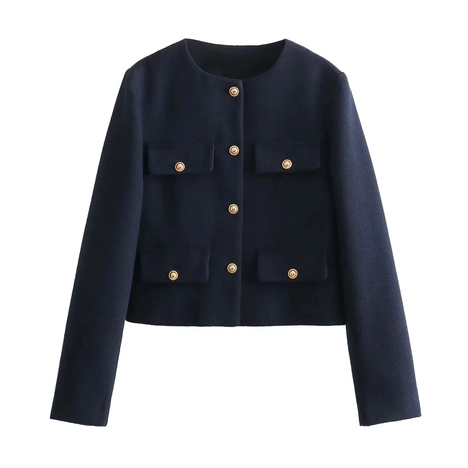 Women's Autumn Long Sleeve Cropped Jacket - StarLuxeTrend