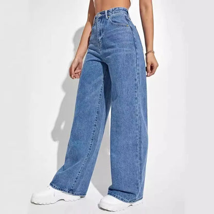 Loose Denim High Waist Wide Leg Pants