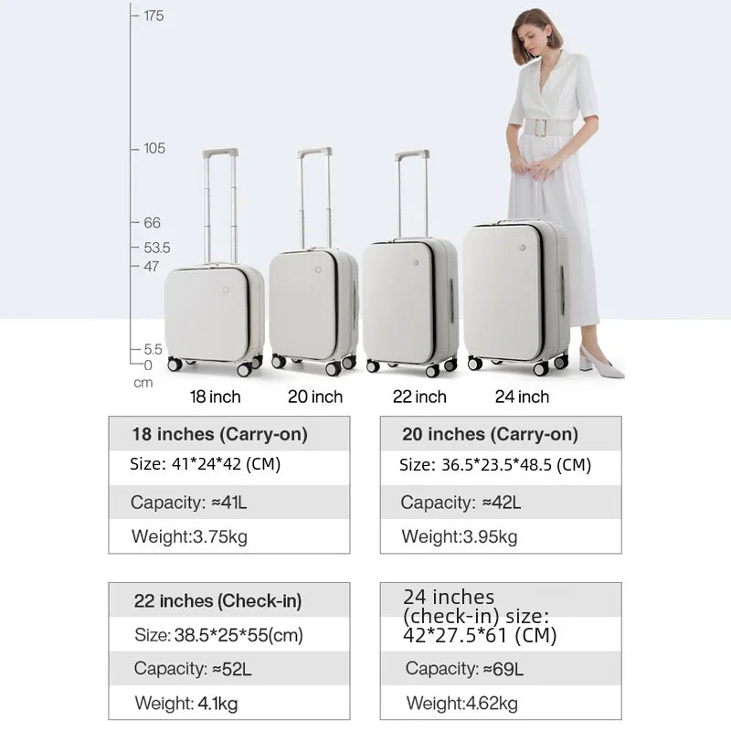 Mixi Patent Design Aluminum Frame Suitcase