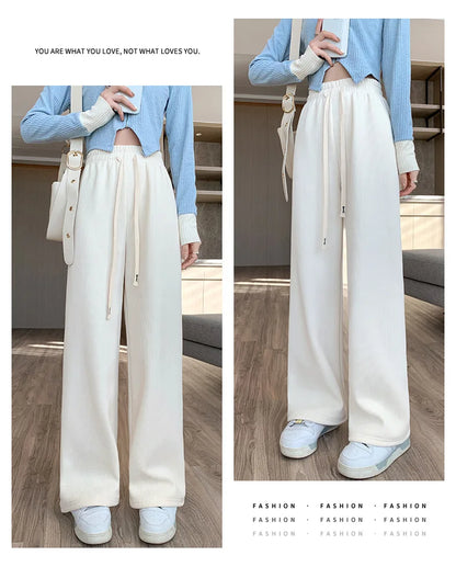 Women Elastic Long Wide leg pants