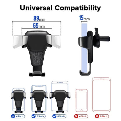 Universal Gravity Car Phone Holder – Secure Air Vent Mount