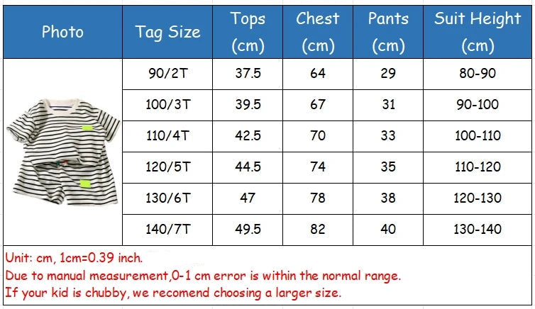 Unisex Striped Summer Outfit Set for Kids (Ages 2–7) – Soft Pullover Top & Shorts StarLuxeTrend