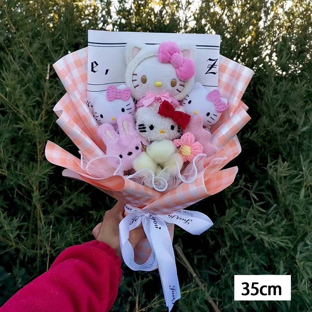 Hello Kitty Cartoon Plush Rose Soap Flowers - StarLuxeTrend
