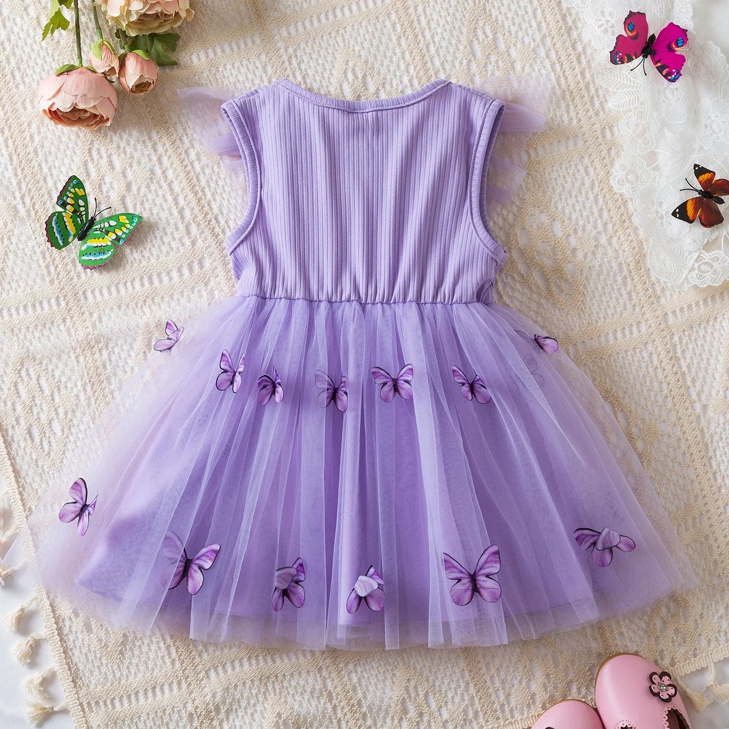 Elegant Baby Girl Tulle Lace Dress – 1st Birthday, Baptism, Wedding & Party Gown