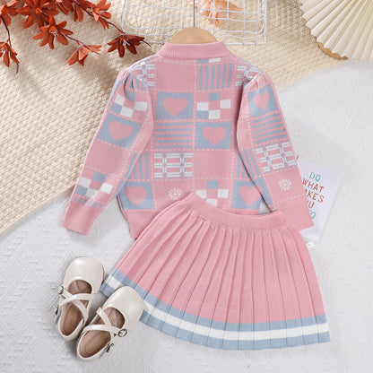 Girls Two-piece Sweater Set