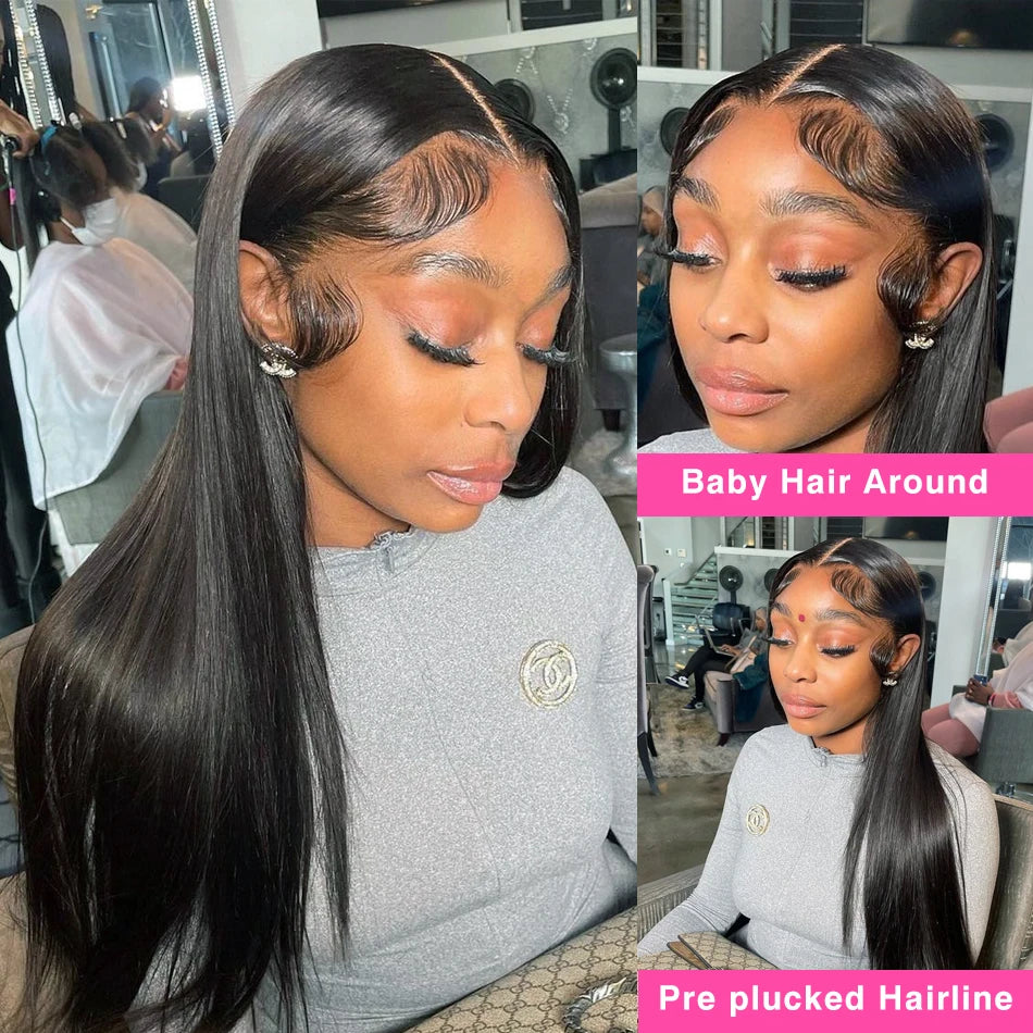 13x4 & 13x6 HD Transparent Bone Straight Lace Front Wig – 30 to 40 Inch Brazilian Human Hair - StarLuxeTrend