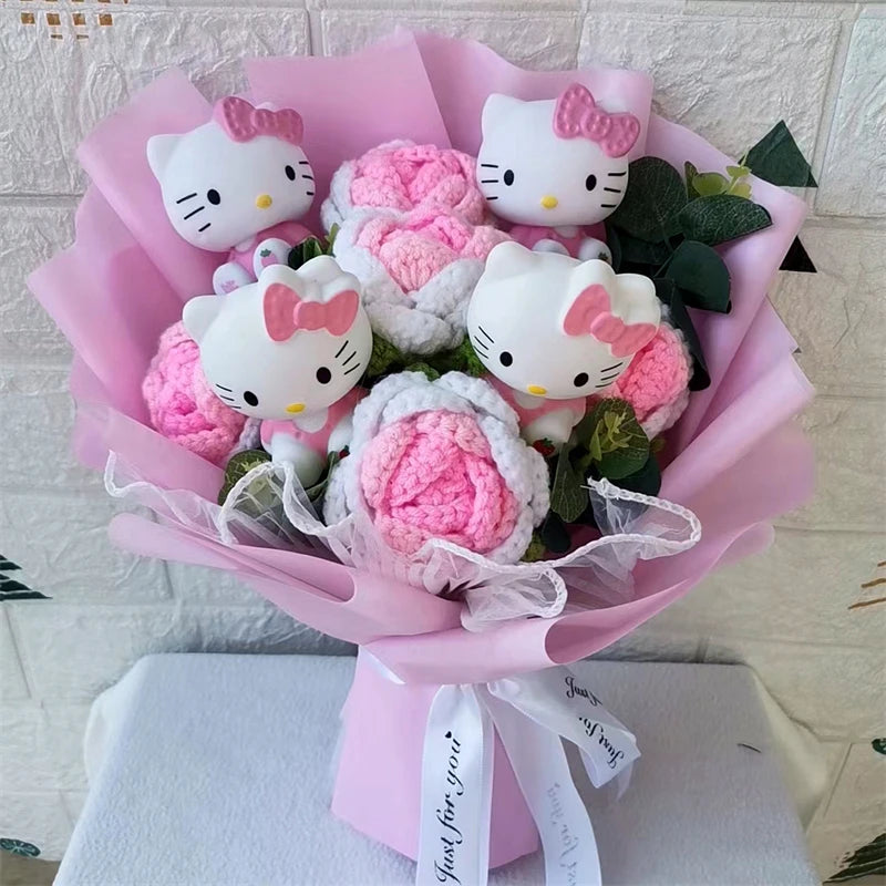 Hello Kitty Cartoon Plush Rose Soap Flowers - StarLuxeTrend