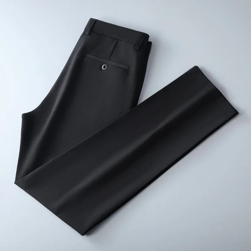 Men’s Lightweight Business Casual Pants – Quick-Drying,Straight-Leg Office Pants - StarLuxeTrend