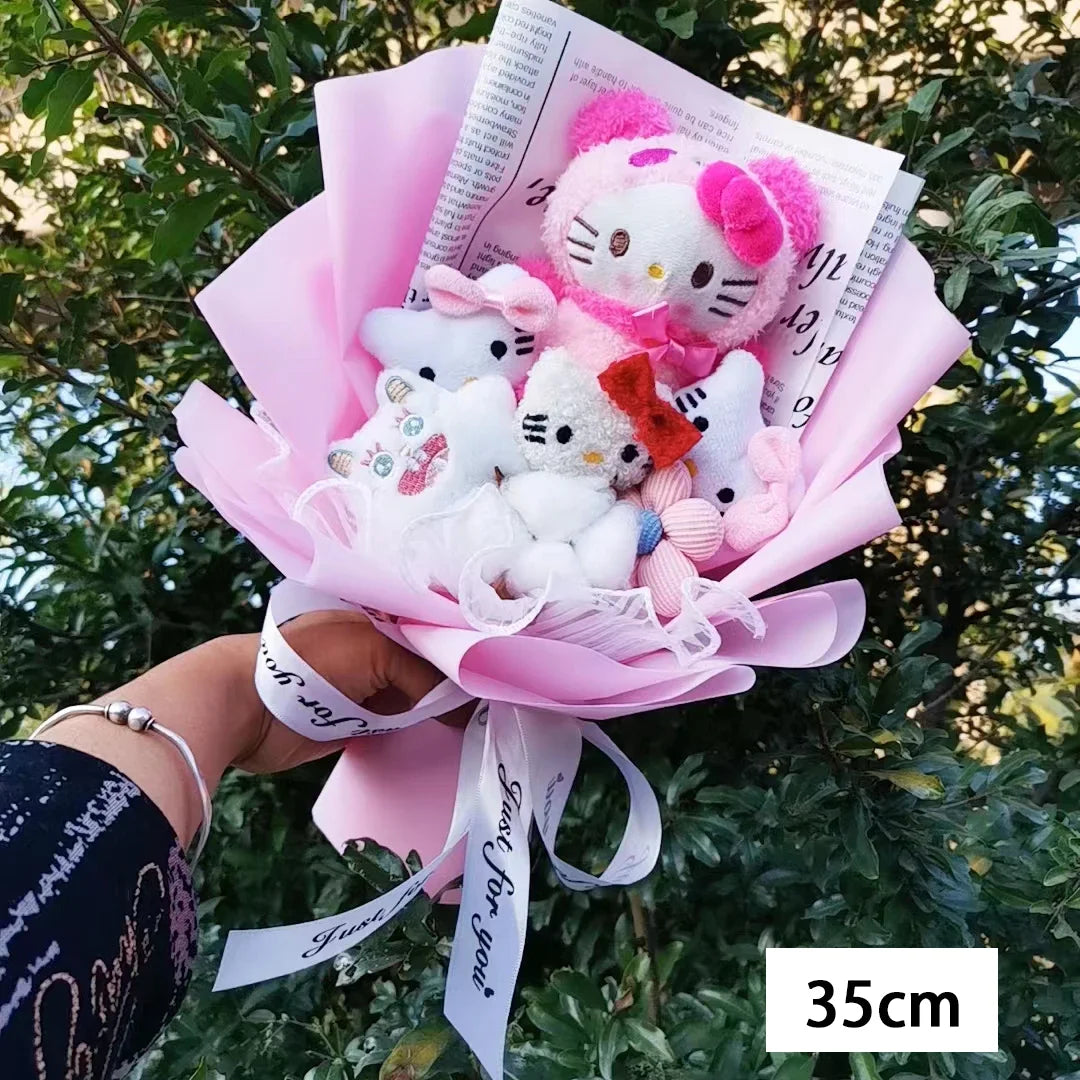 Hello Kitty Cartoon Plush Rose Soap Flowers - StarLuxeTrend