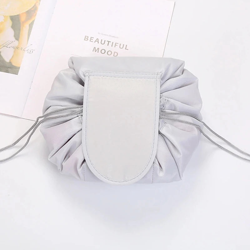 Waterproof Drawstring Makeup Bag – Portable Travel Cosmetic Organizer for Women