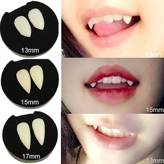 Halloween Realistic Dentures – Vampire & Zombie Cosplay Teeth for Party, Masquerade, and Horror Makeup