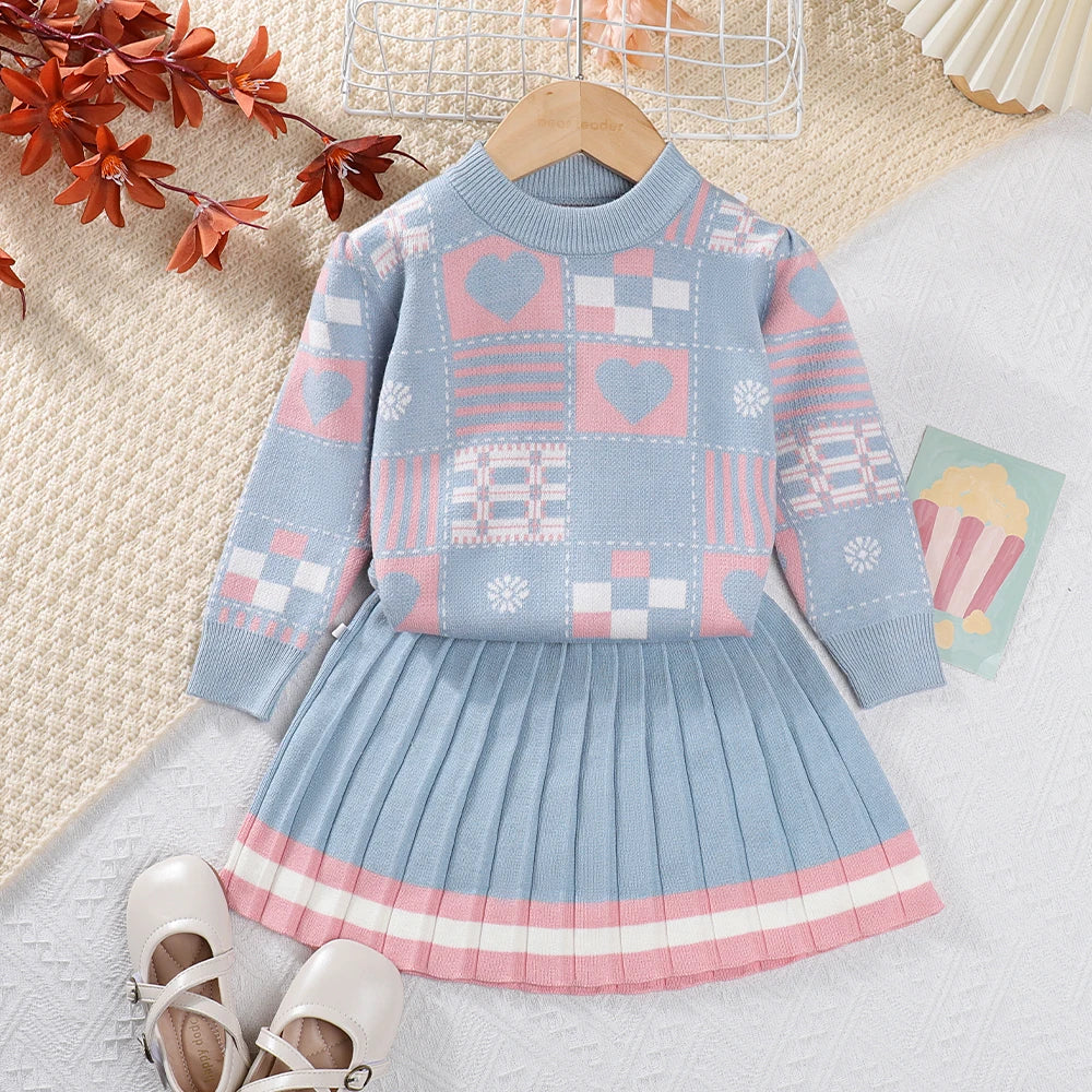 Girls Two-piece Sweater Set