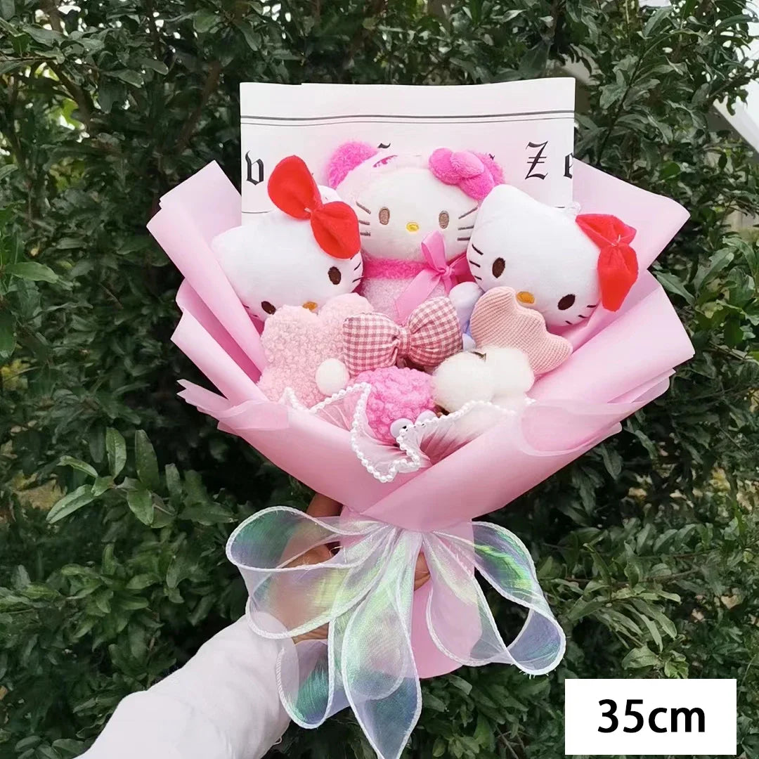 Hello Kitty Cartoon Plush Rose Soap Flowers - StarLuxeTrend