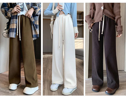 Women Elastic Long Wide leg pants