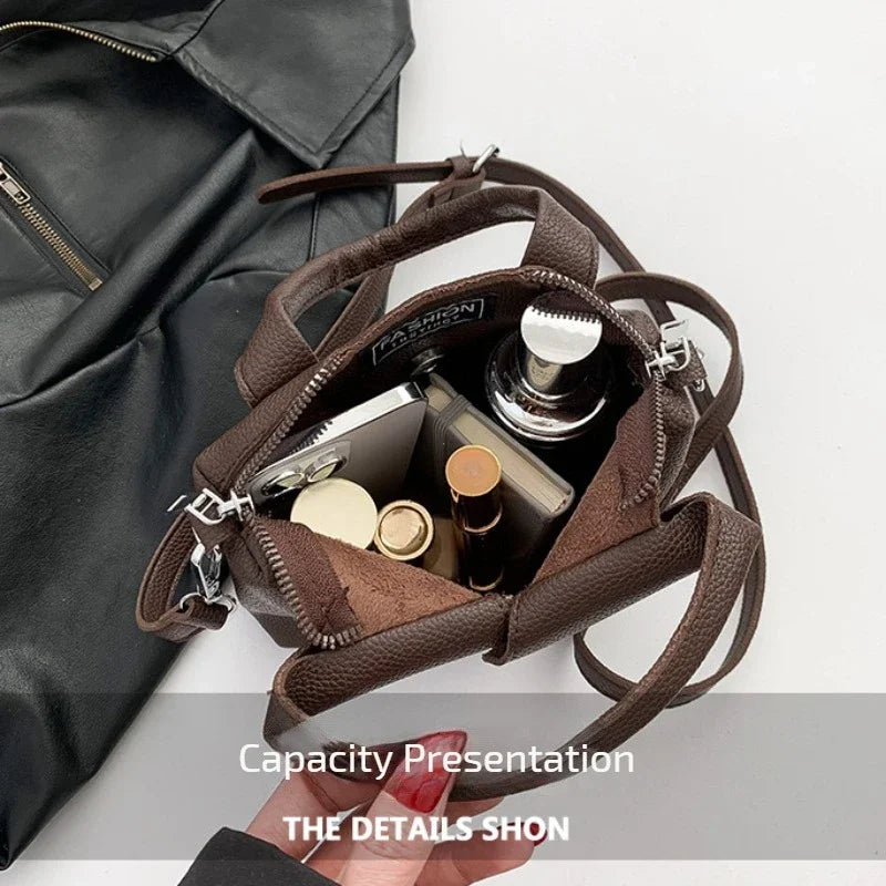 Luxury PU Leather Square Shoulder & Crossbody Bag – Stylish & Compact Handbag for Women - StarLuxeTrend