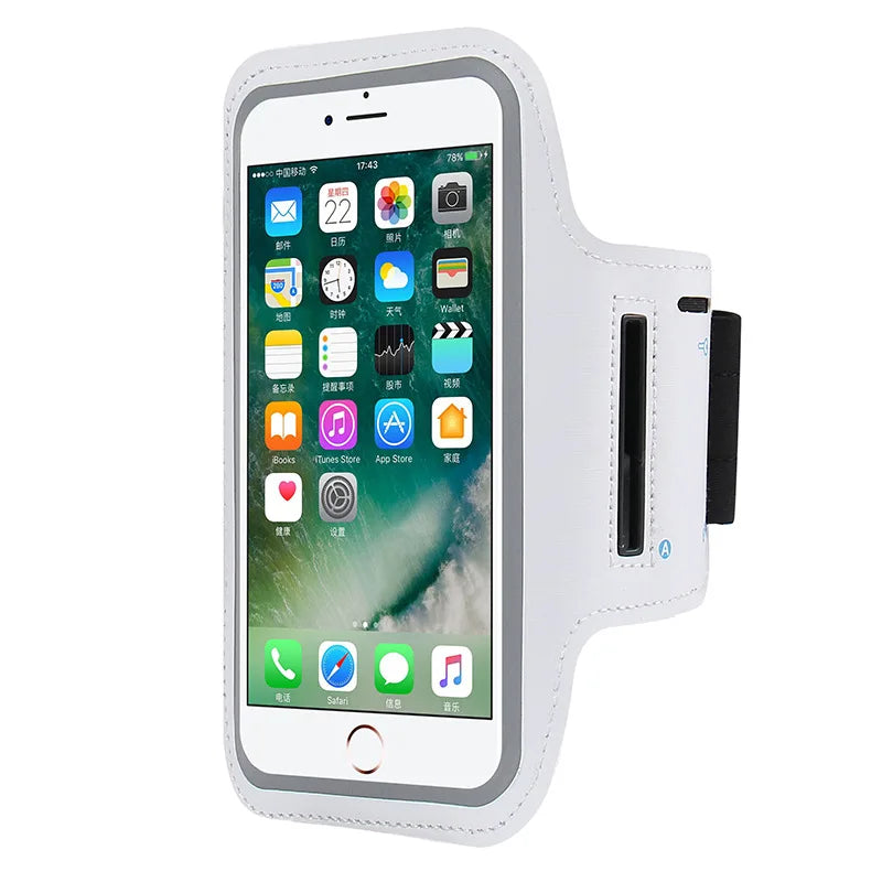 Universal Sports Armband Phone Holder for iPhone 15 14 13 Pro Max, Samsung, Huawei – Gym Running Arm Band Case with Secure Strap & Touchscreen Access