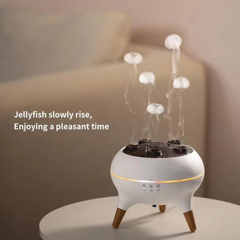 Dynamic Jellyfish Rain Cloud Humidifier with Remote – 250ml Aromatherapy Diffuser