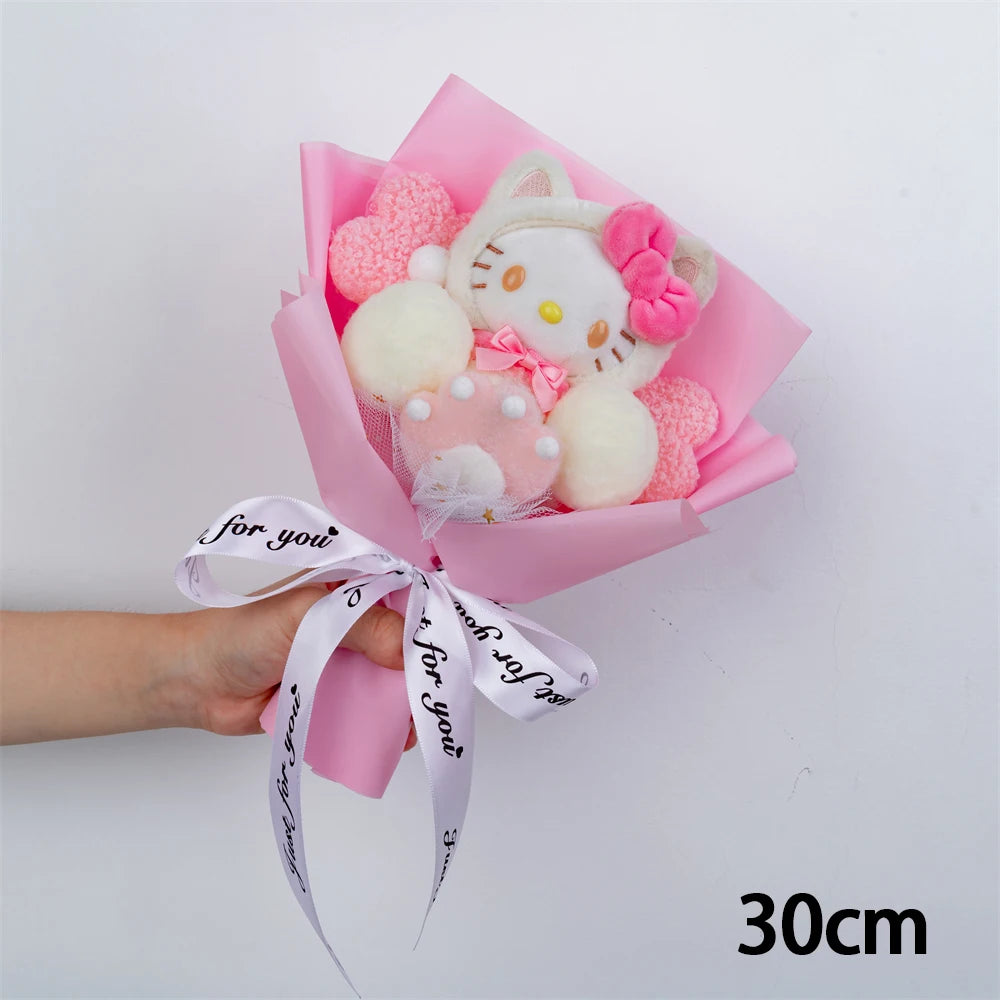 Hello Kitty Cartoon Plush Rose Soap Flowers - StarLuxeTrend