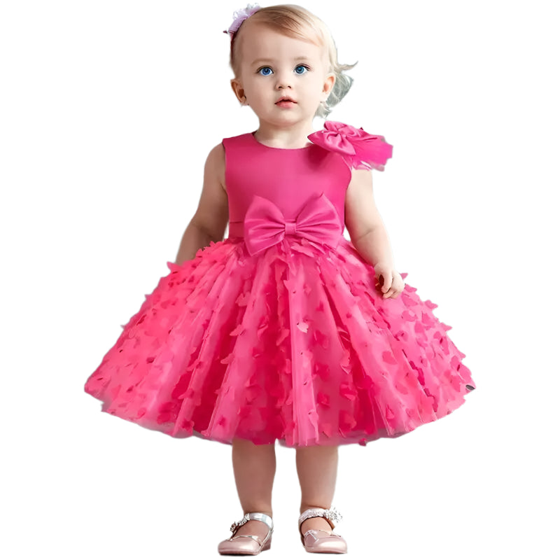 Elegant Baby Girl Tulle Lace Dress – 1st Birthday, Baptism, Wedding & Party Gown