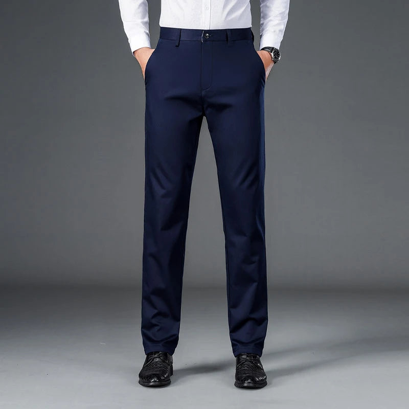 Men’s Lightweight Business Casual Pants – Quick-Drying,Straight-Leg Office Pants - StarLuxeTrend