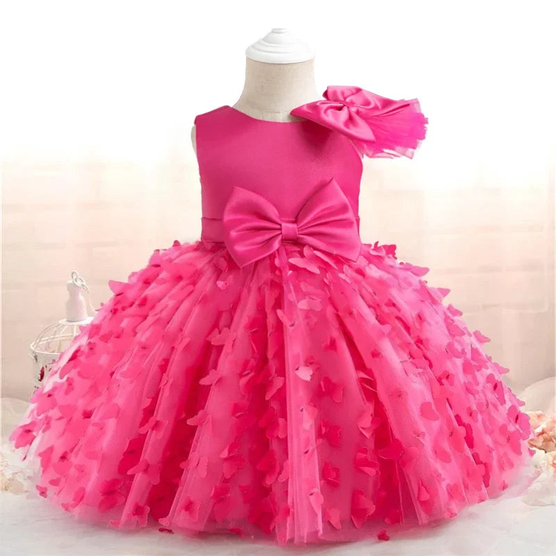 Elegant Baby Girl Tulle Lace Dress – 1st Birthday, Baptism, Wedding & Party Gown