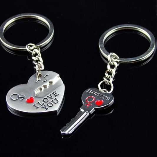 Heart Shaped Couple Keychain - StarLuxeTrend