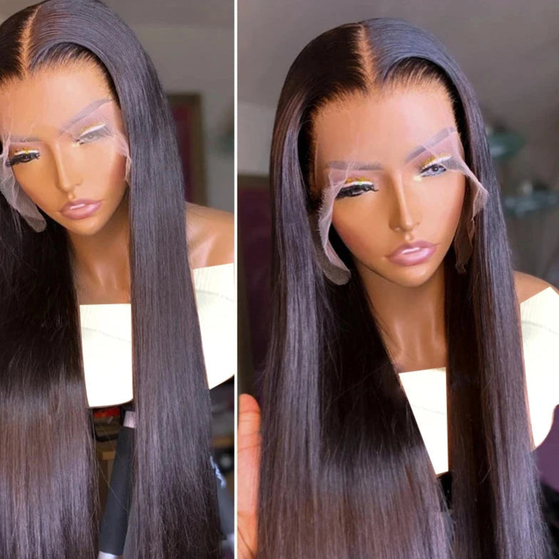 13x4 & 13x6 HD Transparent Bone Straight Lace Front Wig – 30 to 40 Inch Brazilian Human Hair - StarLuxeTrend