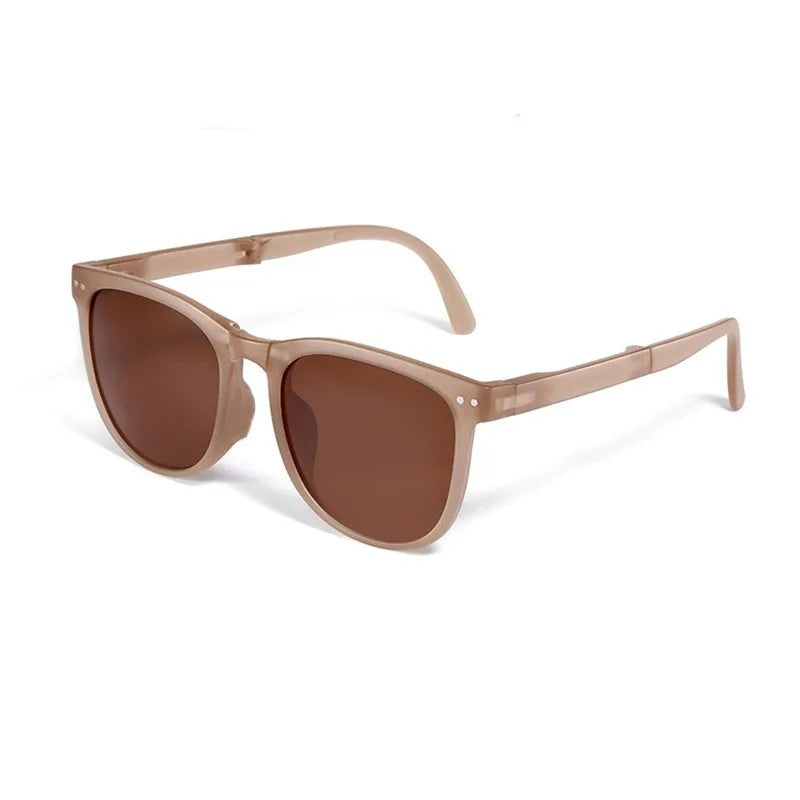 Foldable Unisex Square Sunglasses – Lightweight Portable UV Protection