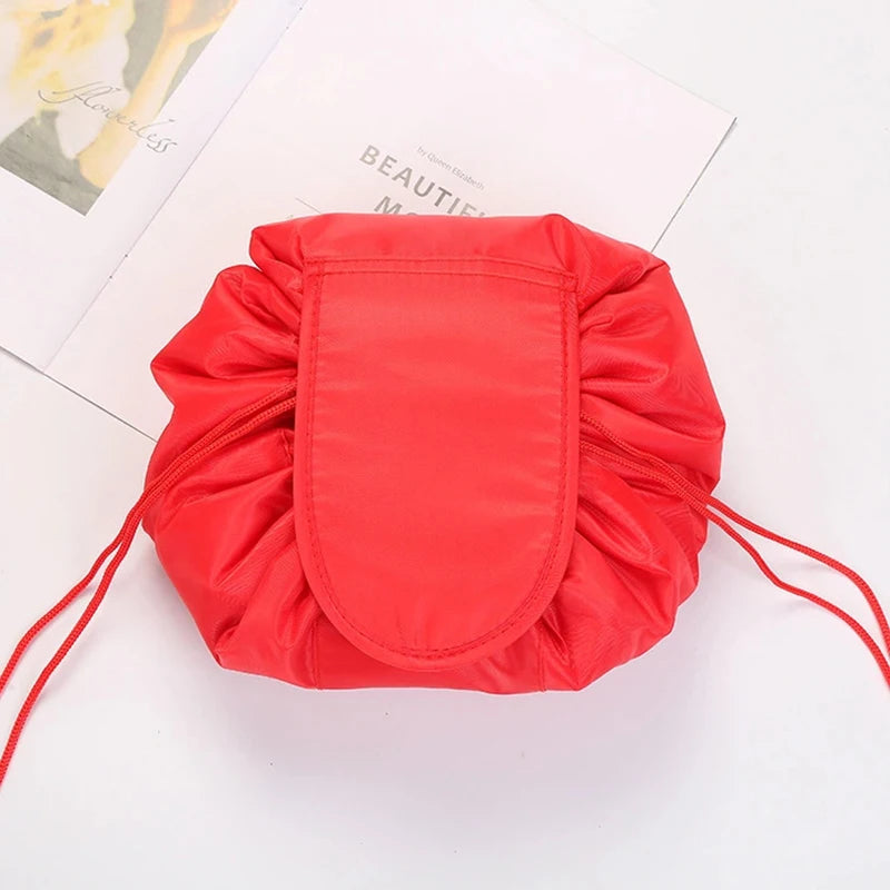 Waterproof Drawstring Makeup Bag – Portable Travel Cosmetic Organizer for Women