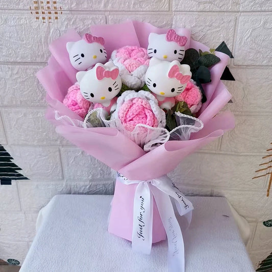 Hello Kitty Cartoon Plush Rose Soap Flowers - StarLuxeTrend