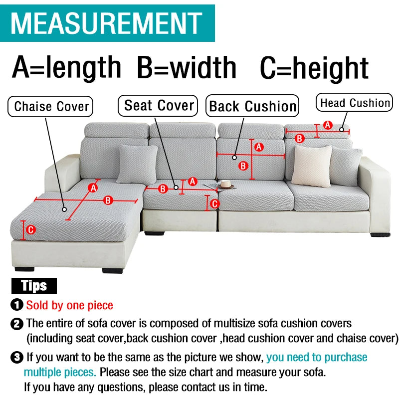 Non-Slip Thick Machine Wash Fitted Sofa Cover