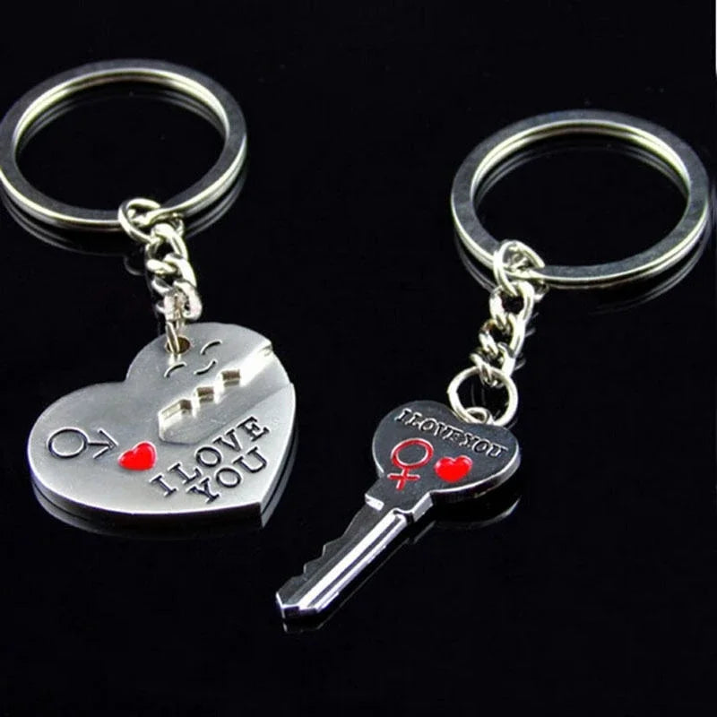Heart Shaped Couple Keychain - StarLuxeTrend