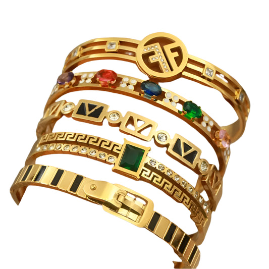 Gold Plated Elegant Cuff Bracelet for Women