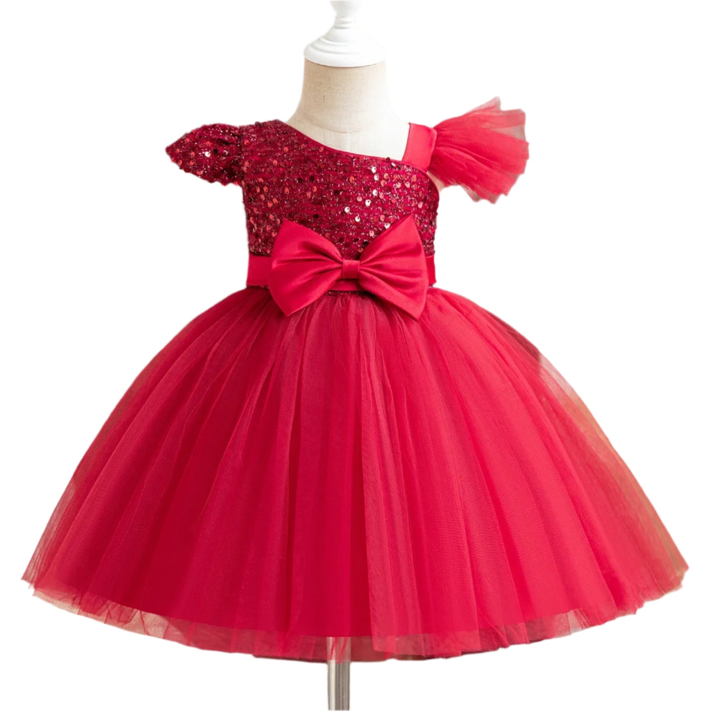 Elegant Baby Girl Tulle Lace Dress – 1st Birthday, Baptism, Wedding & Party Gown