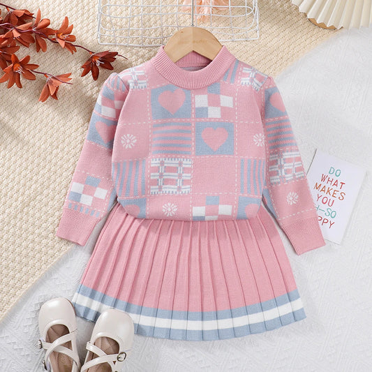 Girls Two-piece Sweater Set