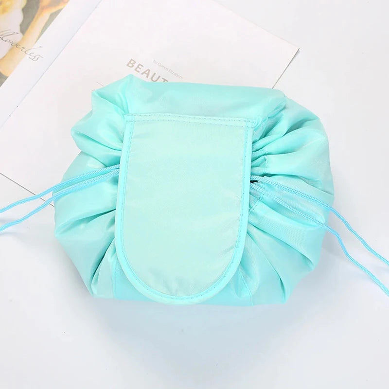 Waterproof Drawstring Makeup Bag – Portable Travel Cosmetic Organizer for Women