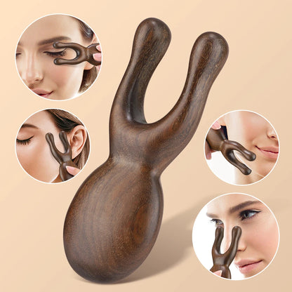 Wooden Facial Lifting Meridian Comb Massager