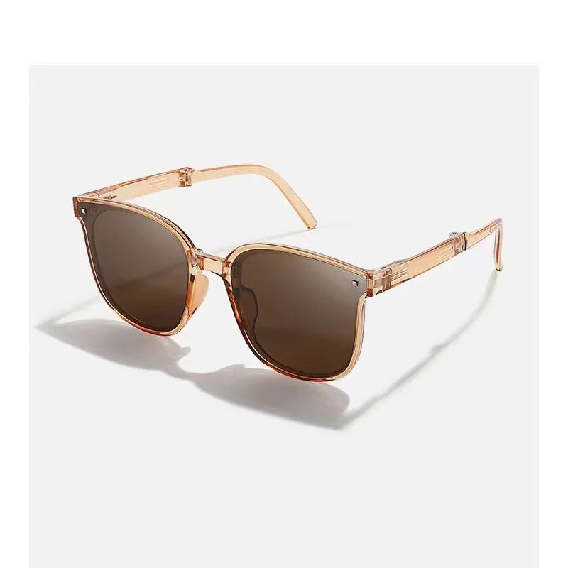 Foldable Unisex Square Sunglasses – Lightweight Portable UV Protection