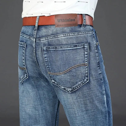 Men's Casual Straight Stretch Denim Jeans