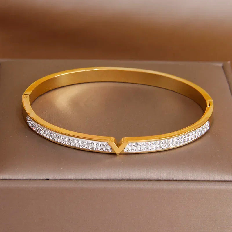 Gold Plated Elegant Cuff Bracelet for Women