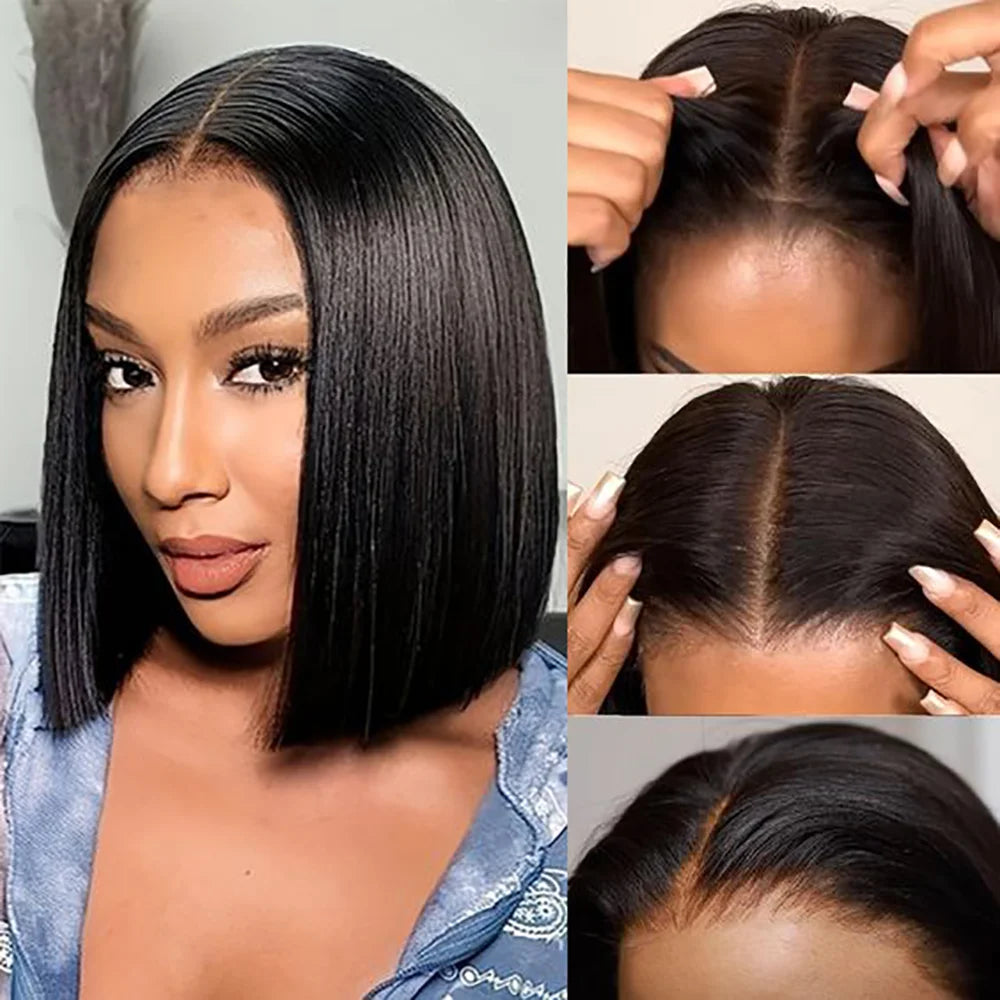 Bob Wig Human Hair 13x4 Frontal Lace Wigs – Glueless HD Transparent Lace Wig - StarLuxeTrend